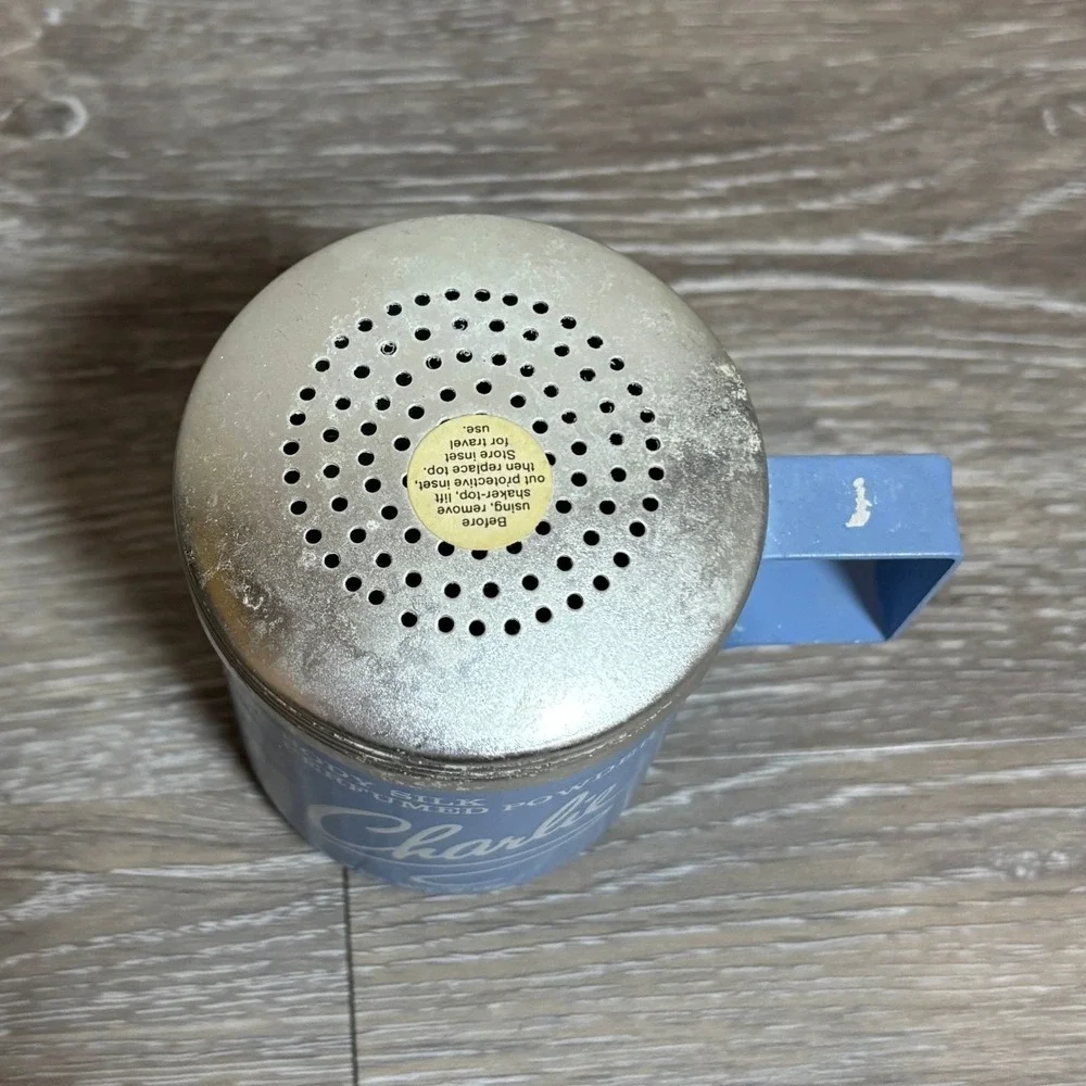 Revlon Charlie Body Silk Perfumed Powder Blue Metal Canister 3‎ Oz Vintage